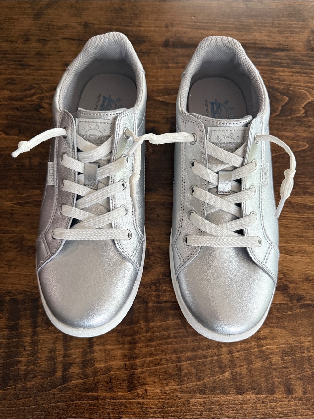 Bobs From Skechers Women's D'Vine Flashy Moment Silver Sneakers Size 9